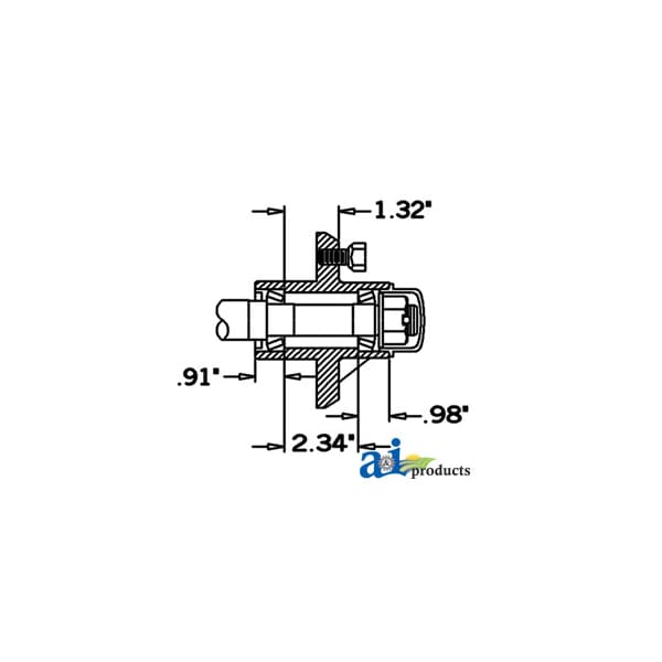 Hub & Spindle Assy. (4 Bolt) 6.3" x8" x7.9"